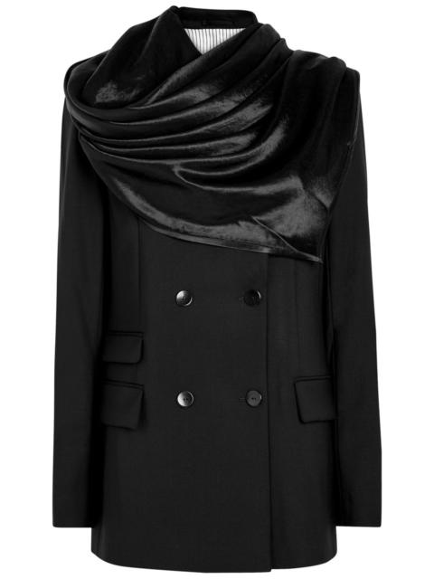 MARIA McMANUS Maria Mcmanus Draped Double-breasted Wool Blazer