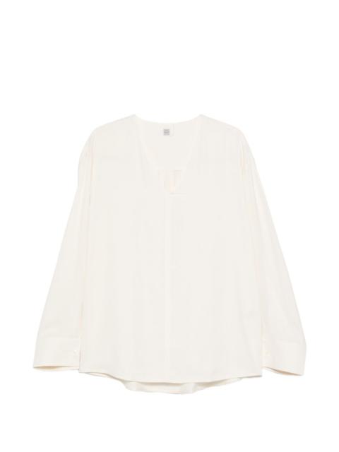 TOTEME V-neck long-sleeved top