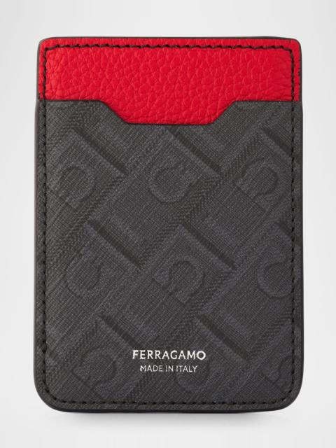 FERRAGAMO Men's Monogram MagSafe Card Holder