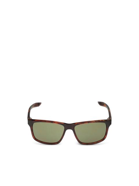 Nike tortoiseshell rectangle-frame sunglasses