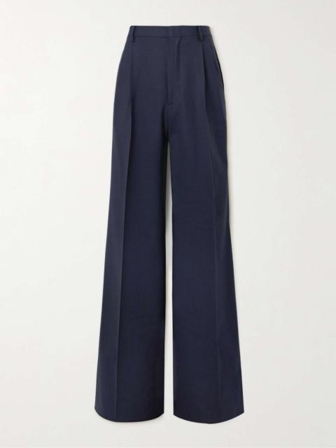 Etro Wide-Leg Pleated Wool-blend Suit Trousers