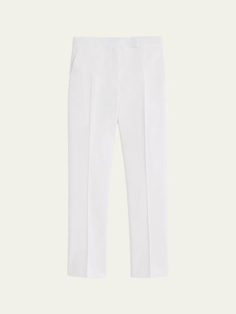Max Mara Silk Slim-Leg Ankle Cigarette Pants