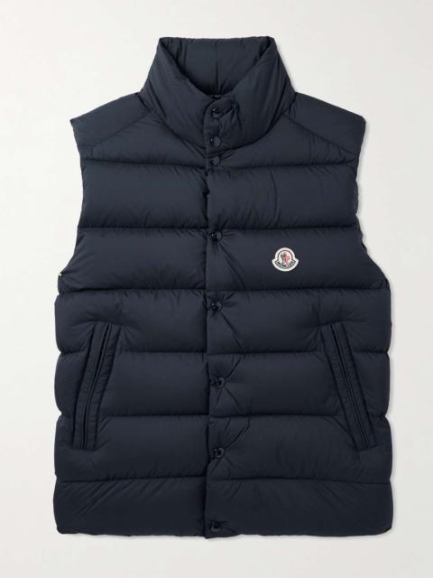 Tibb Logo-Appliquéd Quilted Shell Down Gilet