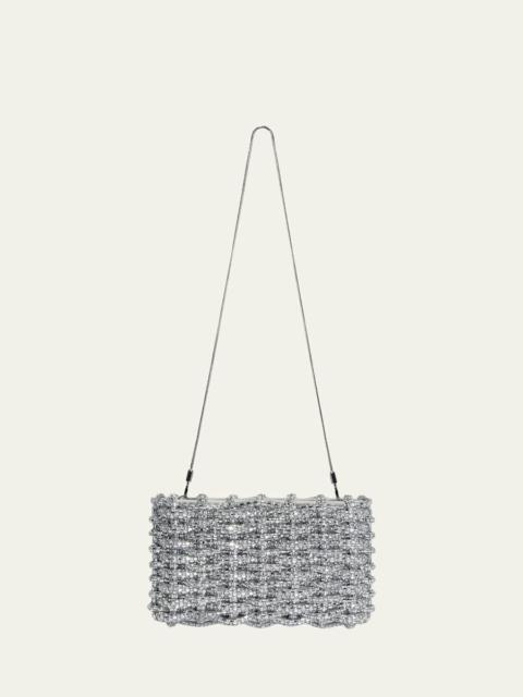 SIMKHAI Morgan Woven Rhinestone Clutch Bag