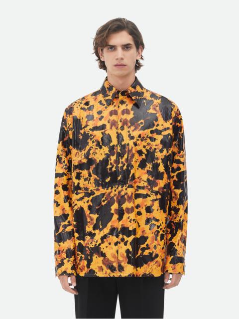 Bottega Veneta Turtle Shell Printed Leather Shirt