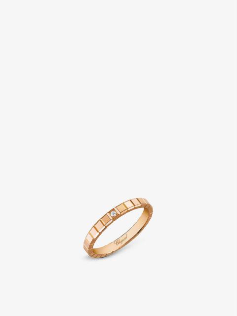 Chopard Ice Cube 18ct rose-gold and diamond ring