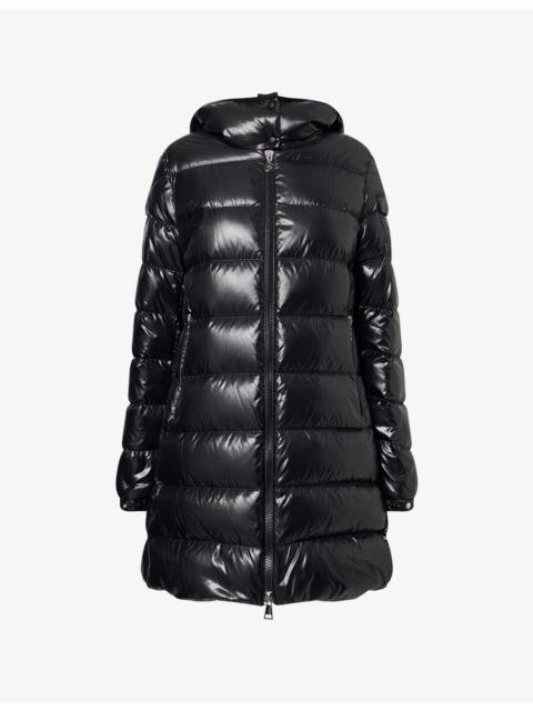 Moncler Olive green nylon Lombi down jacket