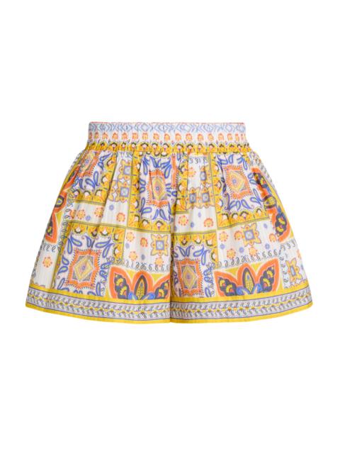 RAMY BROOK Women's Angelina Printed Cotton Shorts - White Piazza