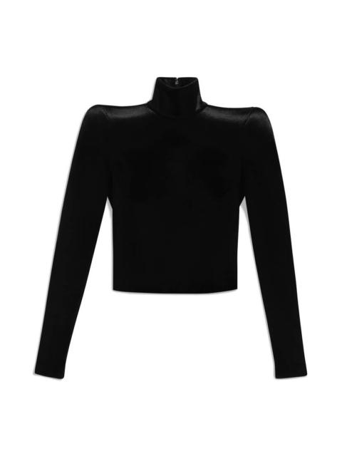 BALENCIAGA Women's Round Shoulder Turtleneck in Black