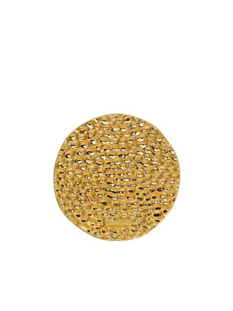 Jil Sander irregular-surface engraved-logo bag pin