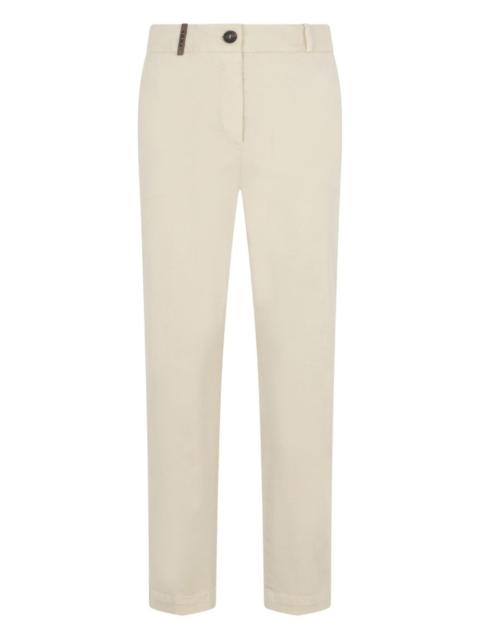 PESERICO button zip trousers