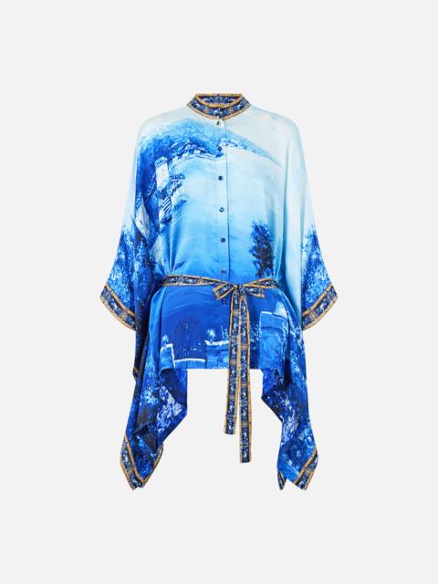 CAMILLA BUTTON THROUGH SCARF BLOUSE SWEET SACRÉ BLEU