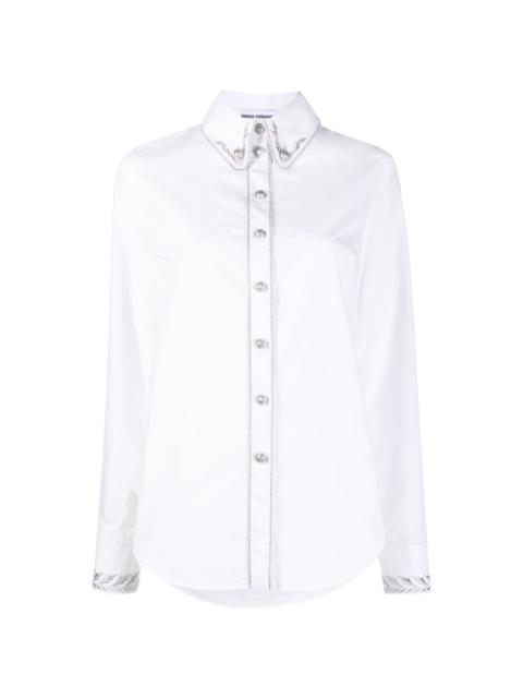 Paco Rabanne contrast-trim organic cotton shirt