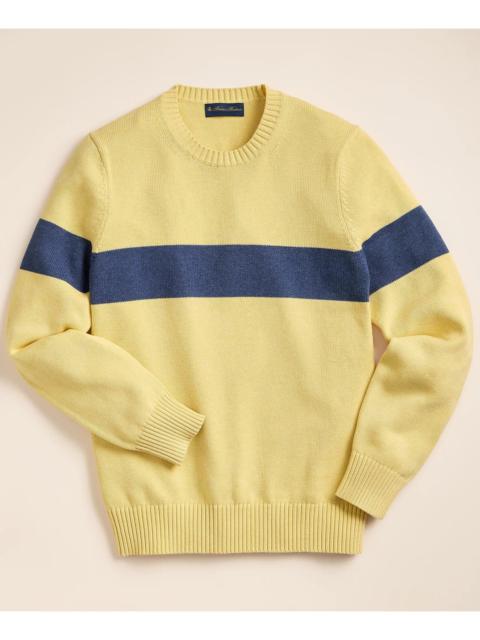 Brooks Brothers Supima® Cotton Chest-Stripe Sweater