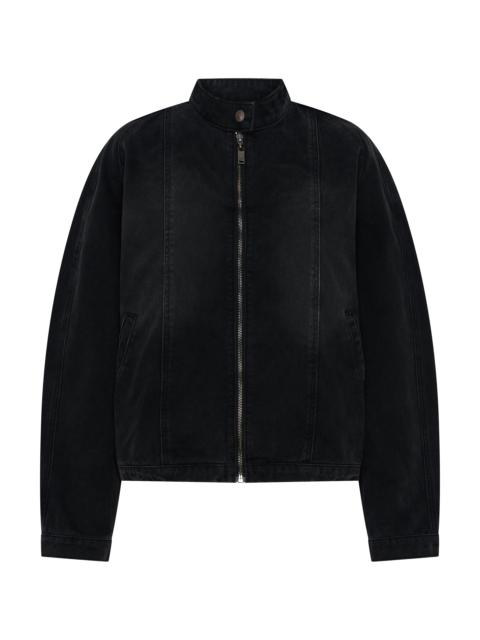 ONE TEASPOON Harley Denim Bomber Jacket - Smokey Black
