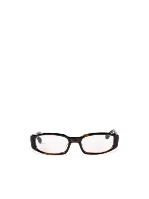Chrome Hearts Her rectangle-frame glasses