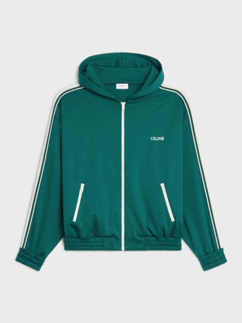 CELINE REVERSIBLE CELINE ZIP-UP HOODIE IN JERSEY