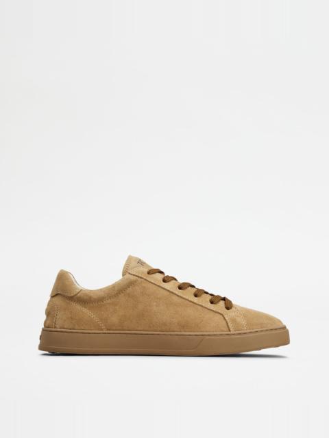 Tod's SNEAKERS IN SUEDE - BROWN
