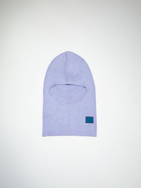 Ribbed knit balaclava - Iris purple