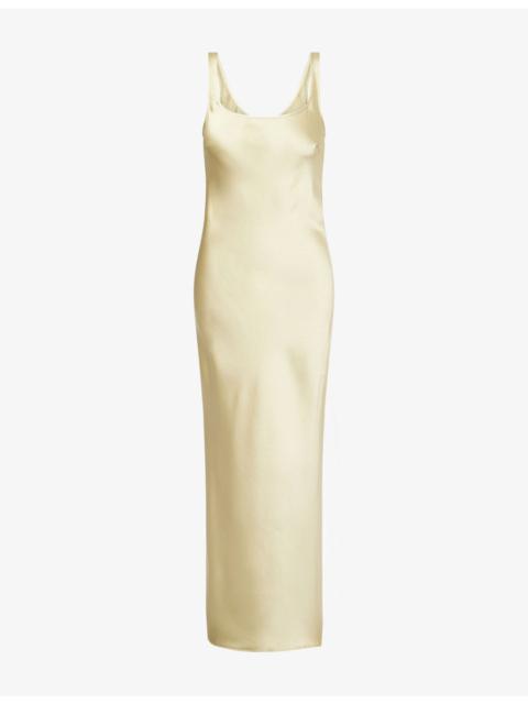 SAMSØE SAMSØE Sunna Scoop-Neck Satin Maxi Dress