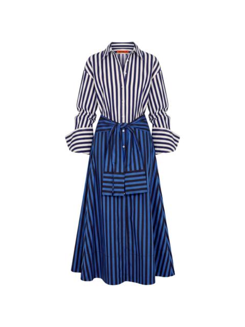 SIMONMILLER Inna striped poplin maxi dress