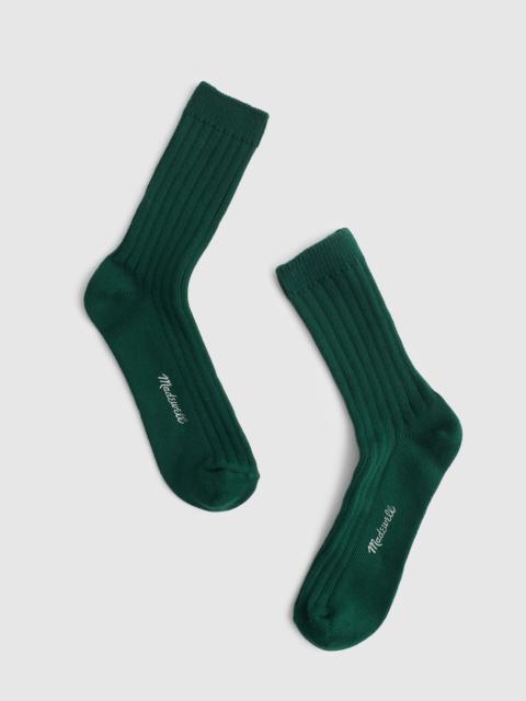 Madewell Ribbed Crew Socks in Cotton
