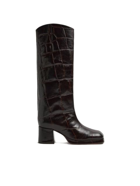 MIISTA Tundra crocodile-effect boots