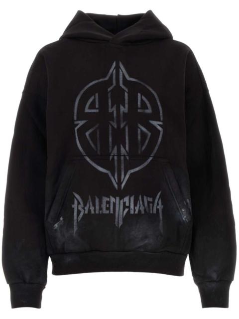 BALENCIAGA graphic-print cotton hoodie