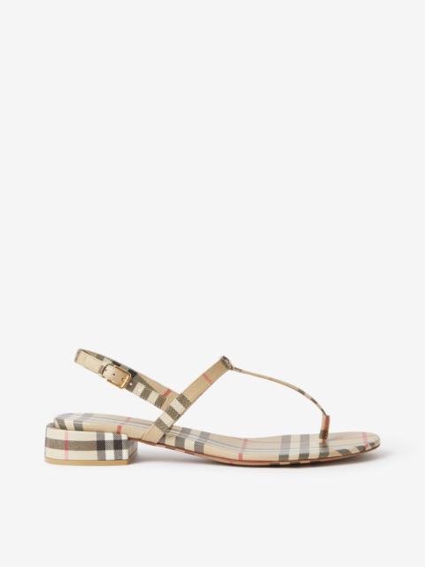 Vintage Check and Lambskin Sandals