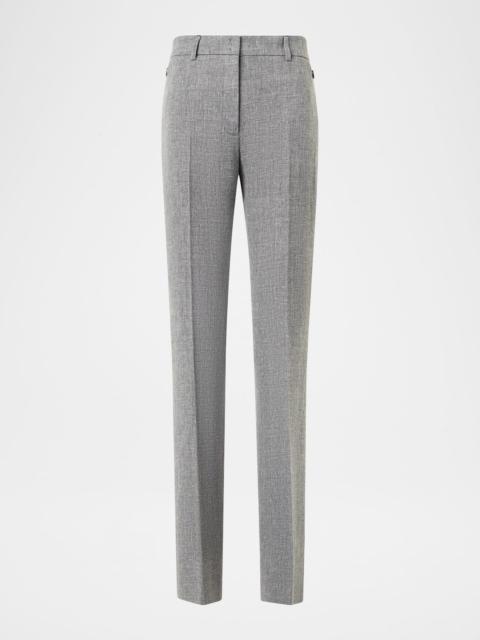 AKRIS Marilyn Linen-Wool Straight-Leg Pants