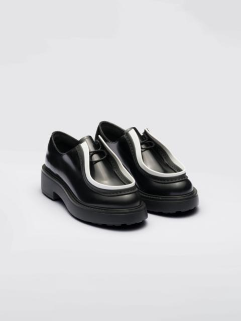 Prada Brushed leather lace-up shoes