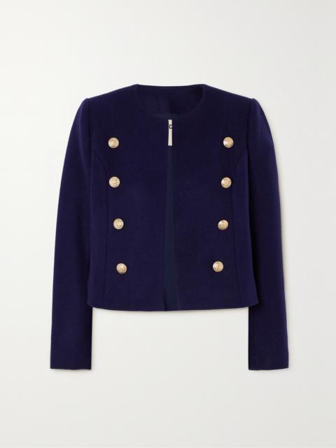 L'AGENCE True Button-embellished Wool-blend Blazer