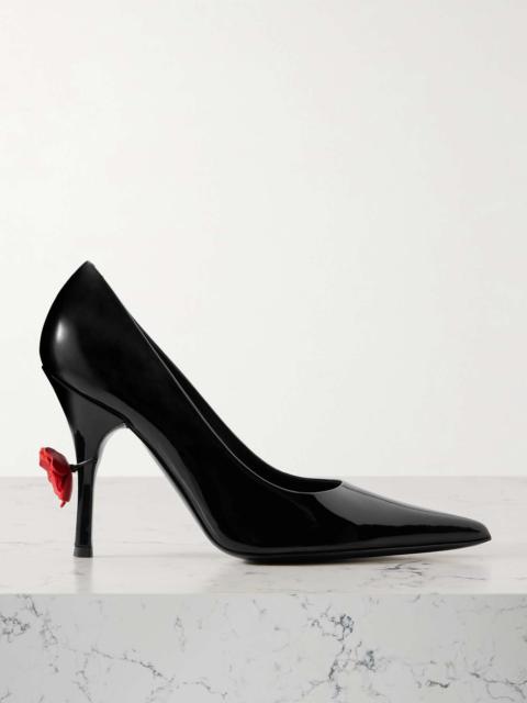 MAGDA BUTRYM Appliquéd patent-leather pumps