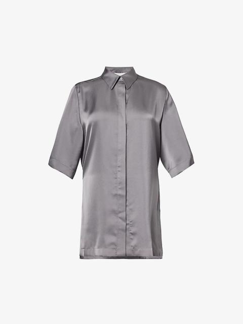 Evander regular-fit satin shirt