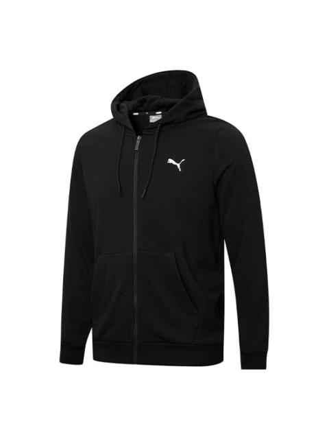 PUMA PUMA Esss 로고 단단한 색깔 두건 재킷 검정 848732-01