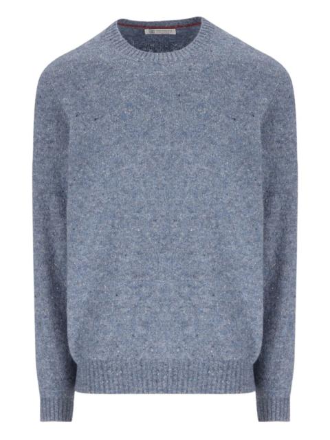 Brunello Cucinelli mottled-effect ribbed-knit sweater