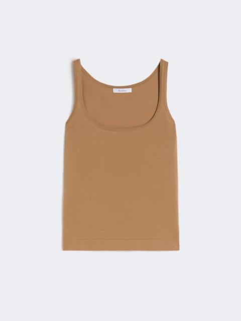 Max Mara UMANO Cotton yarn sleeveless jumper - DESERT
