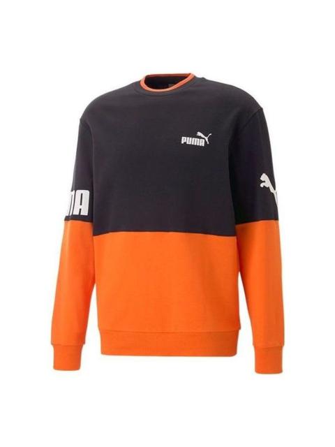 Puma Power Colorblock Crew Long Tee 'Orange' 676666-23