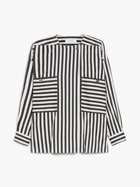 Max Mara PAIO Striped cotton and silk blouse