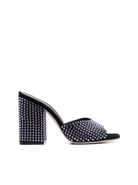 PARIS TEXAS crystal-embellished 105mm mules
