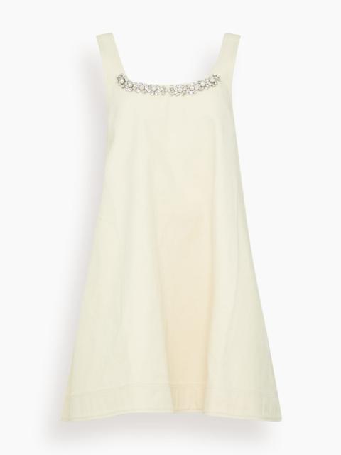 Simone Rocha A-Line Mini Dress in Ecru/Pearl/Clear
