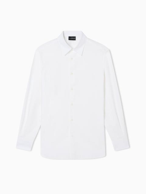 EMPORIO ARMANI JACQUARD SHIRT WITH ALL-OVER LETTERING
