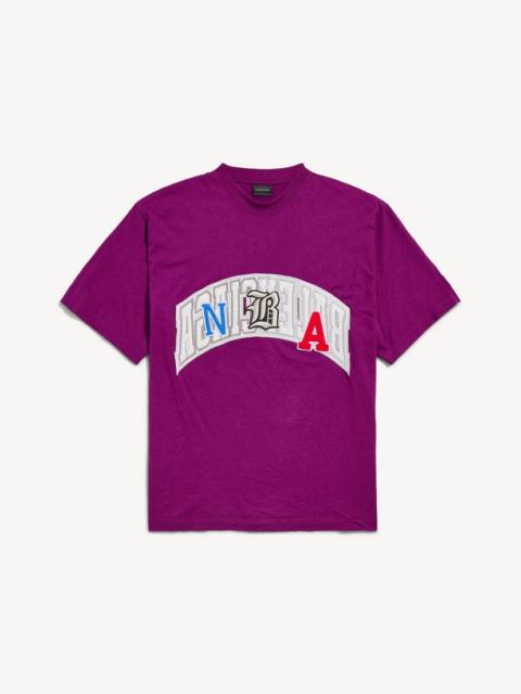BALENCIAGA Men's Balenciaga | Nba Collaboration Oversized T-shirt in Violet
