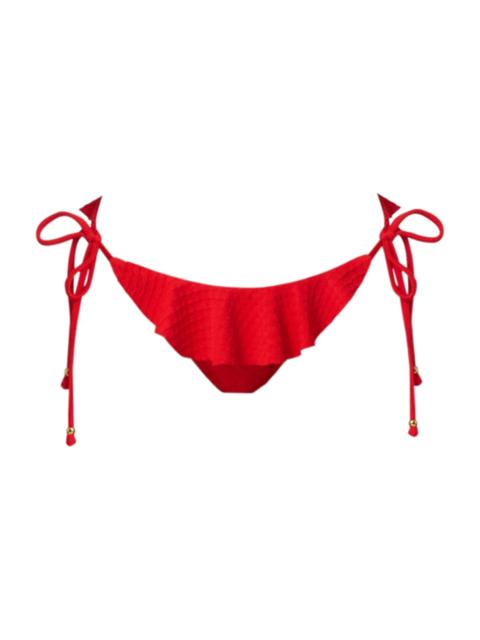 Shoshanna Women's Ruffled Bikini Bottom - Vermilion