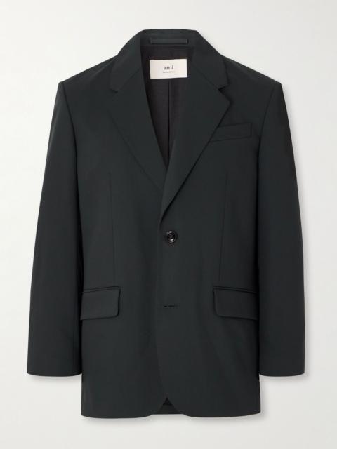 AMI Paris Wool-Tricotine Blazer Black