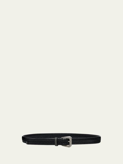 Brunello Cucinelli Woven Leather Belt