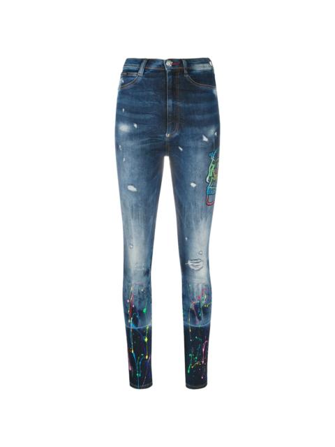 PHILIPP PLEIN super high rise jeggings