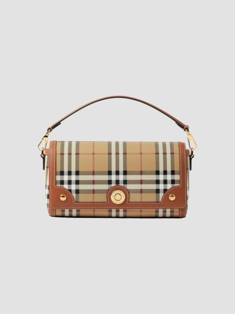Burberry Women's Check & Leather Top Handle Note Bag - Briar Brown