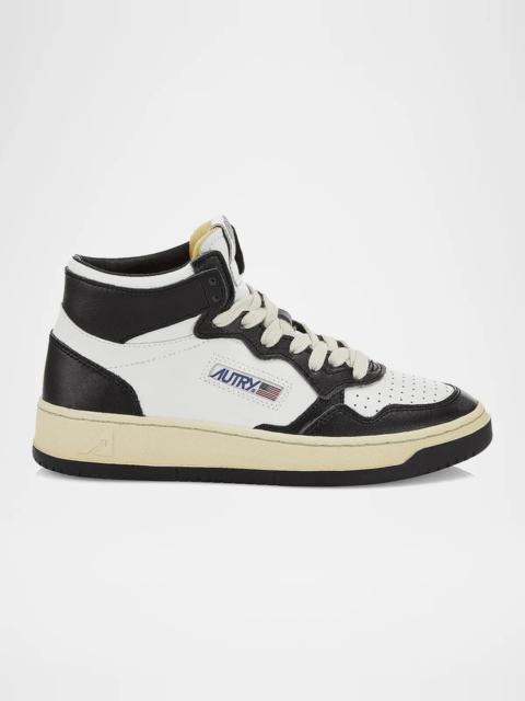 AUTRY Medalist Mid-Top Leather Sneakers