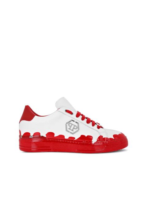PHILIPP PLEIN paint-splatter low-top sneakers